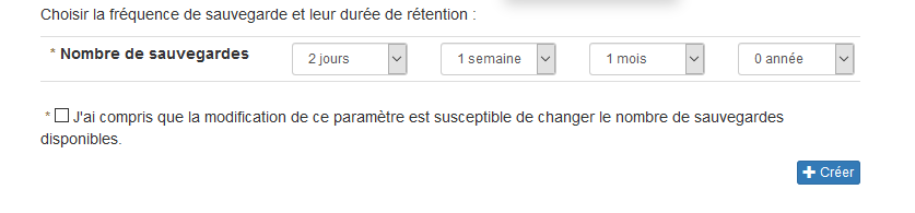 Fréquence de sauvegarde One2Back