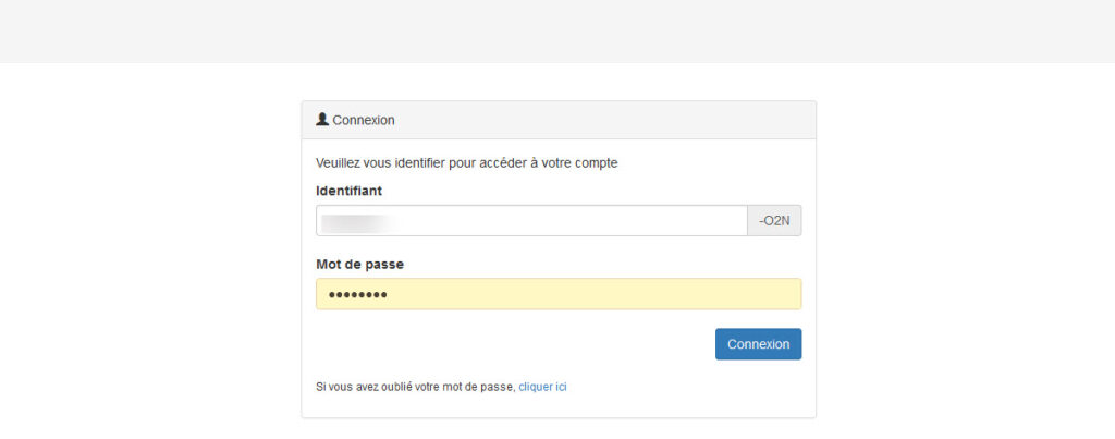 Page de connexion 1 / Authentification à deux facteurs