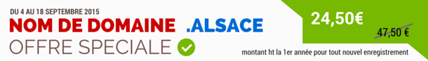 Promotion sur le nom de domaine ALSACE