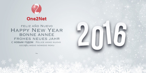 L'équipe One2Net vous souhaite une belle année 2016