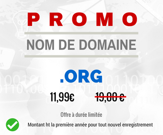 Promotion sur le nom de domaine .ORG