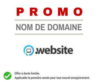Promotion sur le nom de domaine .WEBSITE
