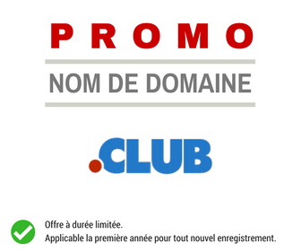 Promotion nom de domaine .CLUB