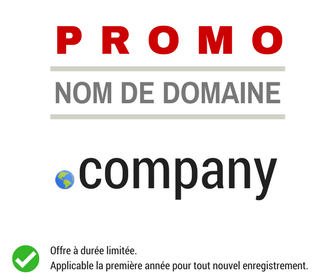Promotion sur le nom de domaine COMPANY