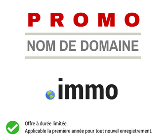 Promotion sur le nom de domaine IMMO