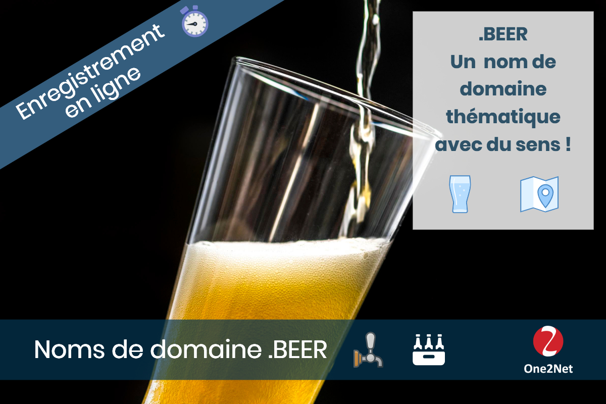 Nom de domaine .BEER (bière) - One2Net