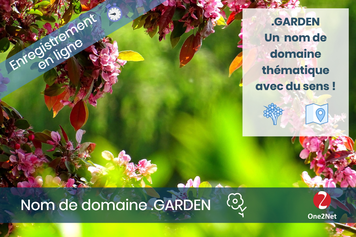 Nom de domaine .GARDEN (Jardin) - One2Net