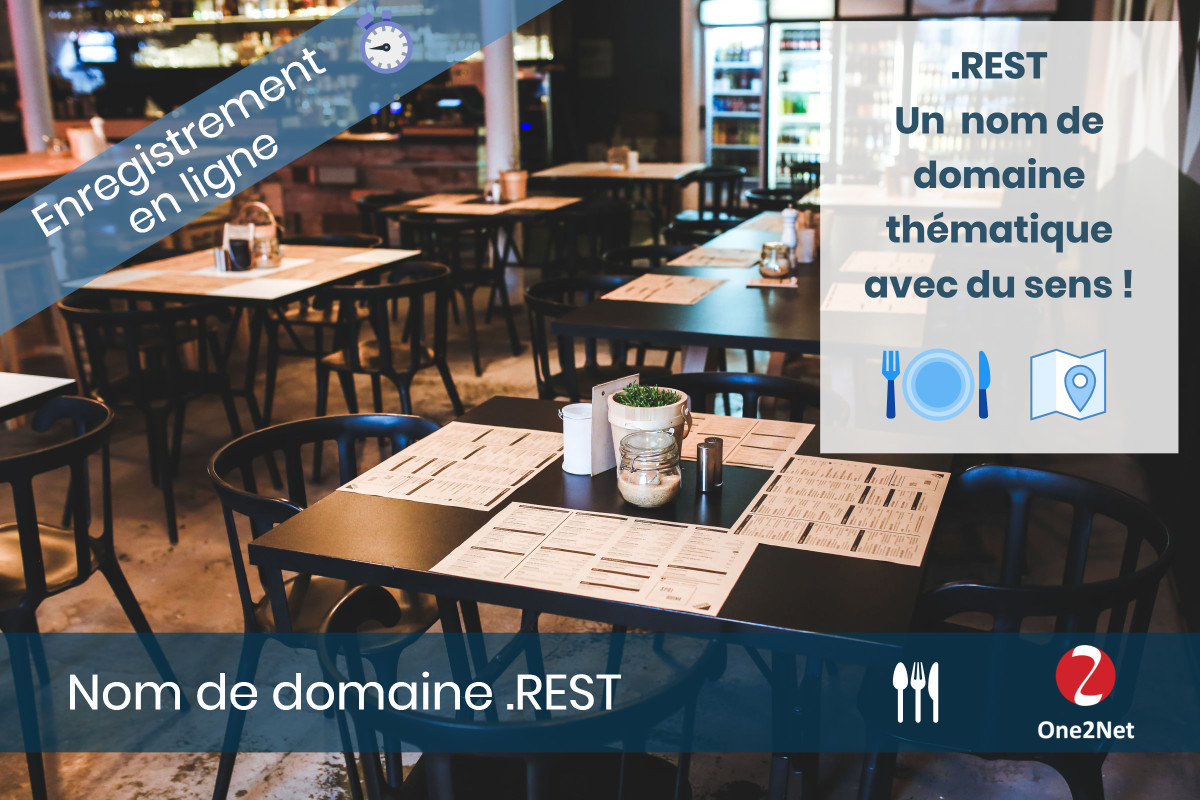 Nom de domaine .REST (restaurant) - One2Net