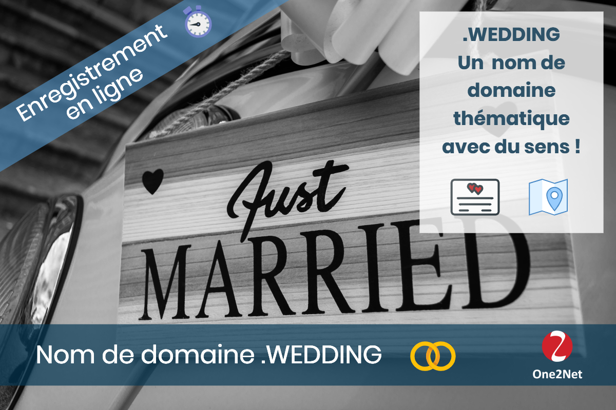 Nom de domaine .WEDDING (mariage), One2Net France