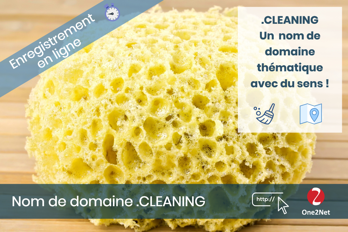 Nom de domaine .CLEANING - One2Net