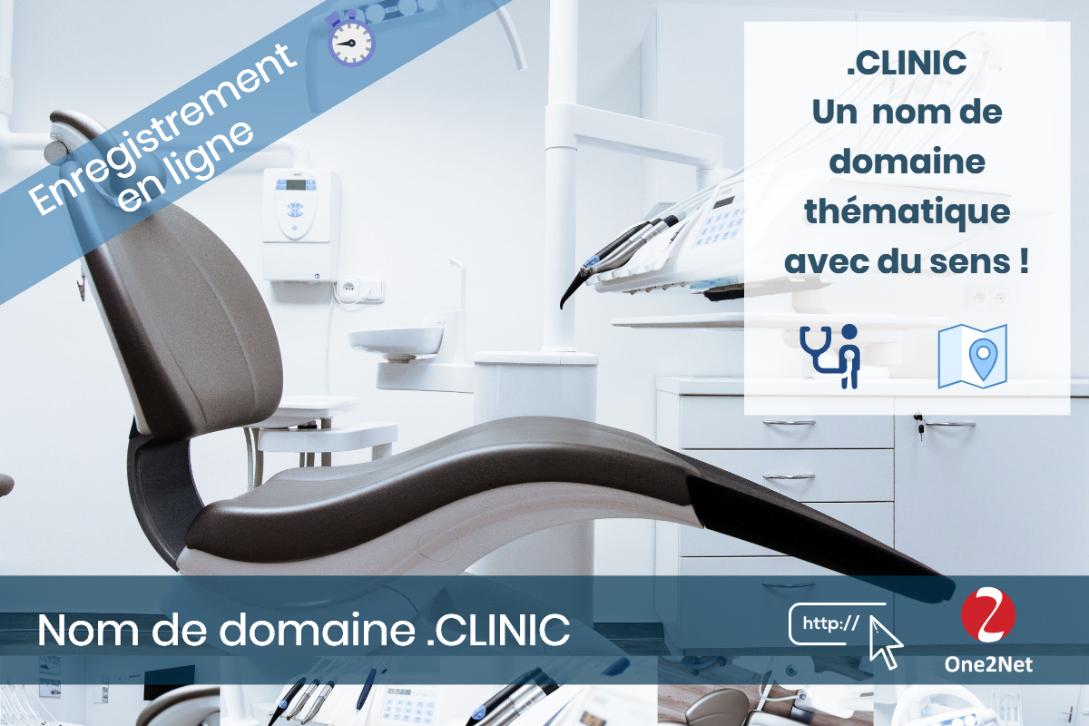 Nom de domaine .CLINIC - One2Net