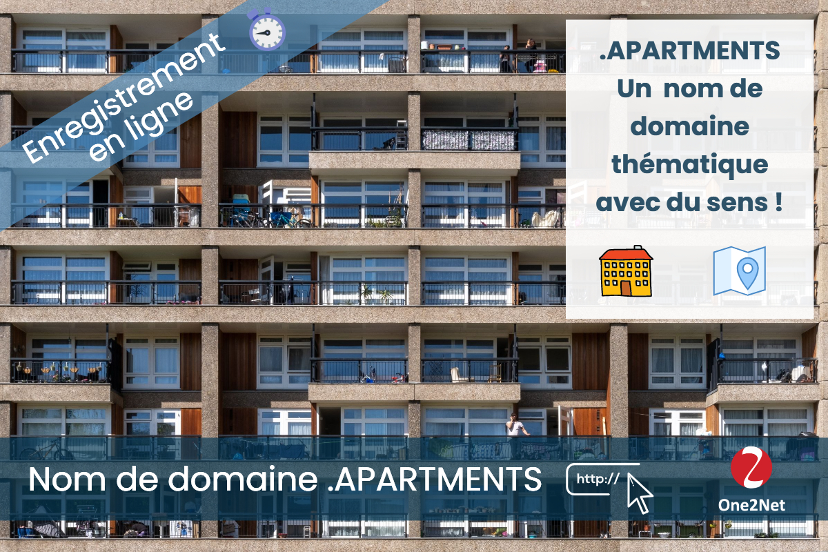 Nom de domaine .APARTMENTS - One2Net