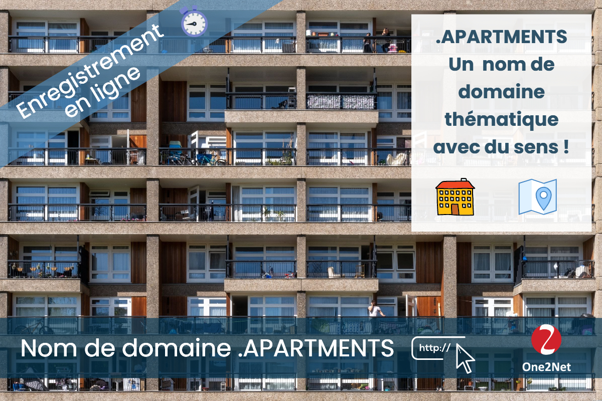 Nom de domaine .APARTMENTS - One2Net