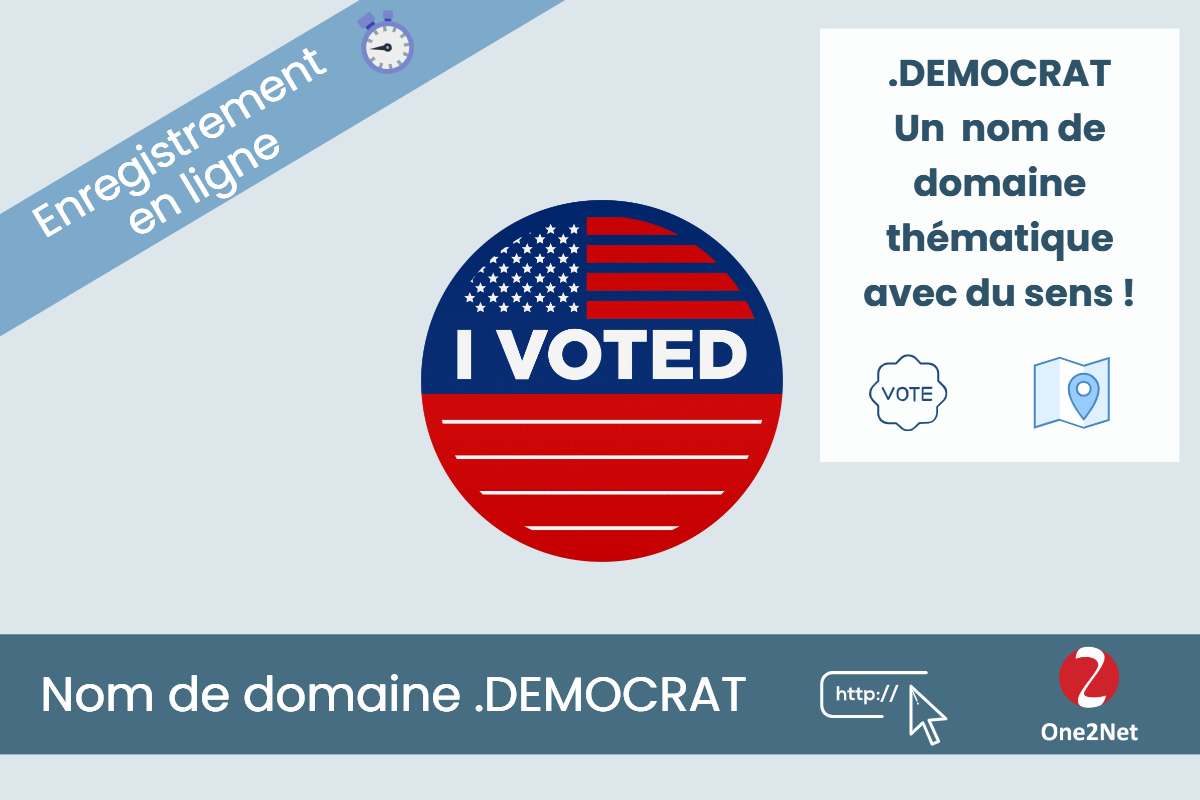 Nom de domaine .DEMOCRAT - One2Net