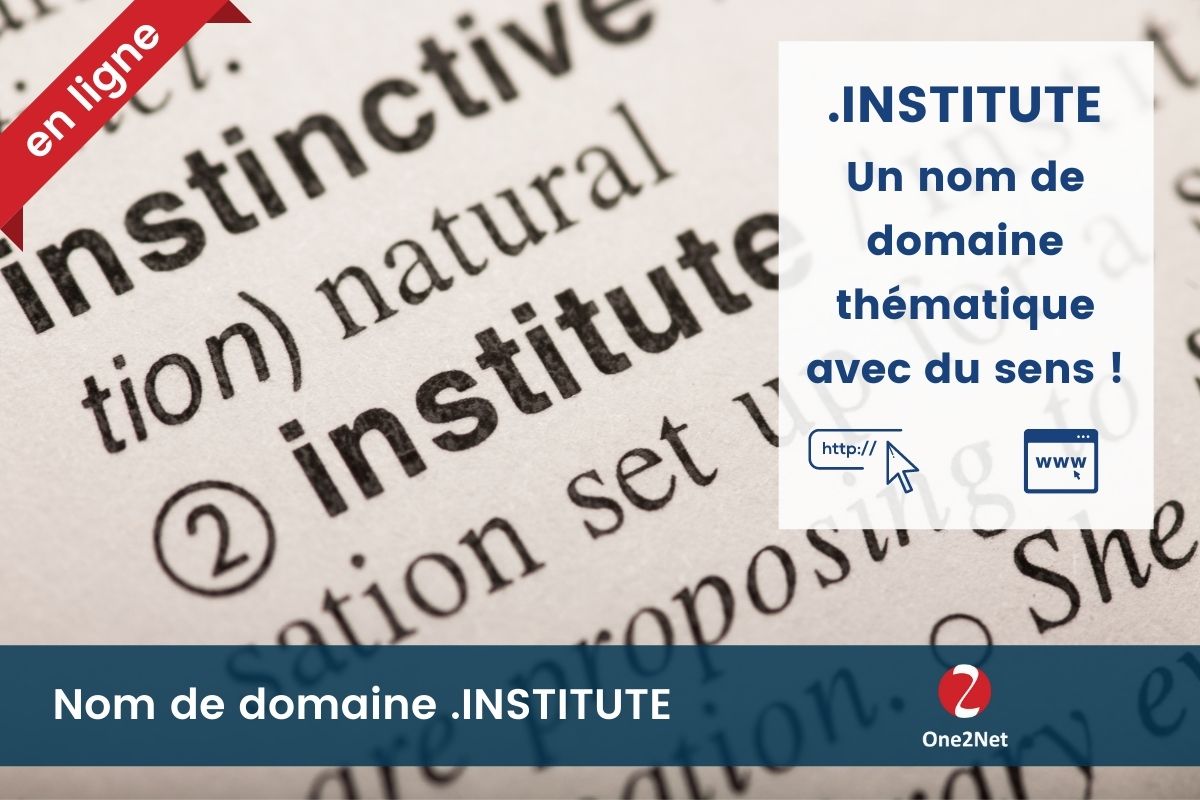 Nom de domaine .INSTITUTE - One2Net