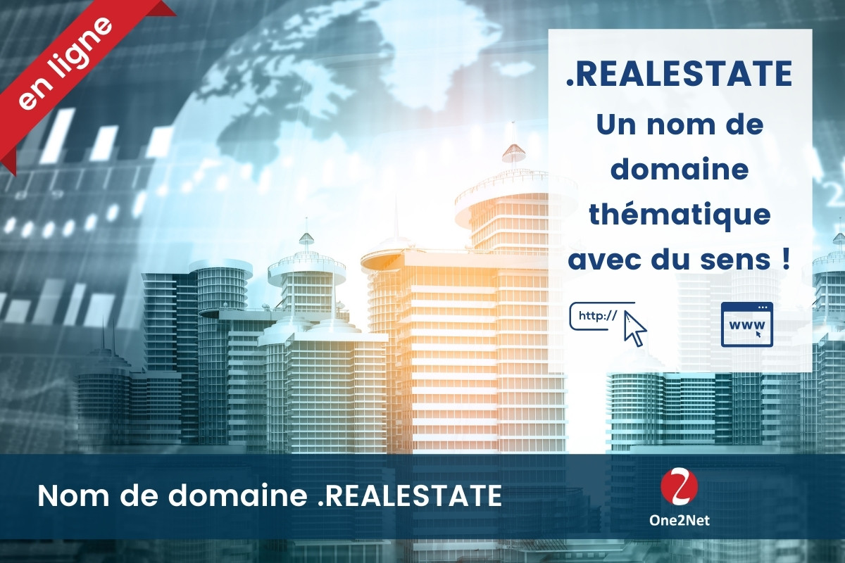 Nom de domaine .REALESTATE - One2Net