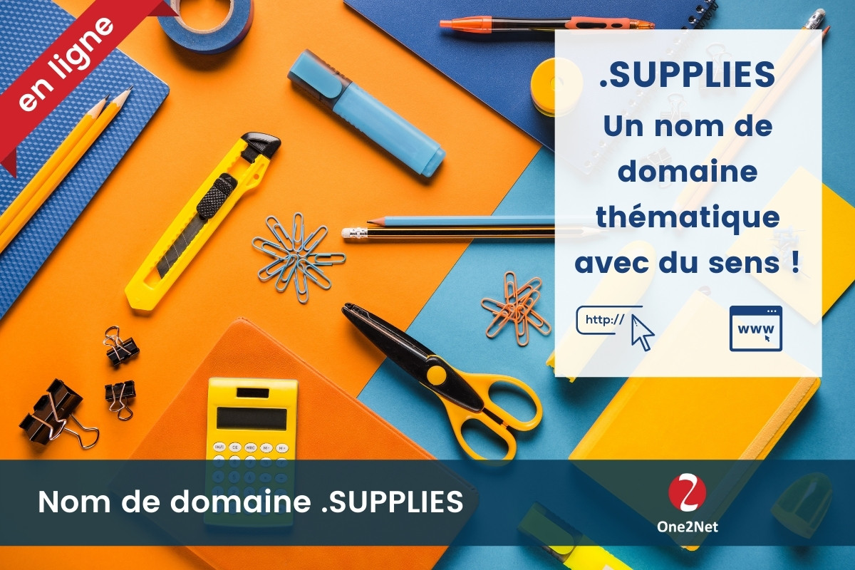 Nom de domaine .SUPPLIES - One2Net