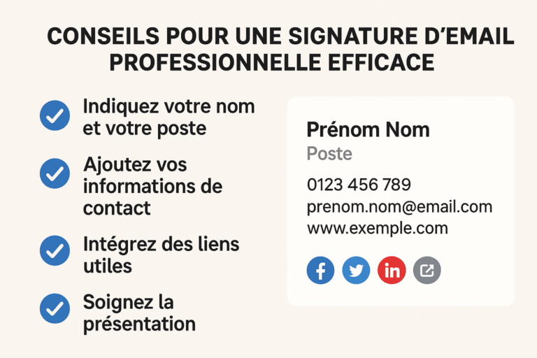 Conseils pour une signature d'email efficace